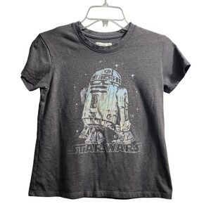 Abercrombie Kids Star‎ Wars R2D2 Graphic T Shirt Size 9 10 Charcoal Gray